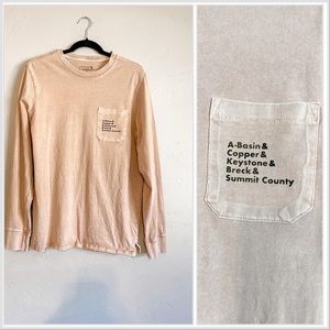 Summit County Ski Areas Pocket Long Sleeve Tee